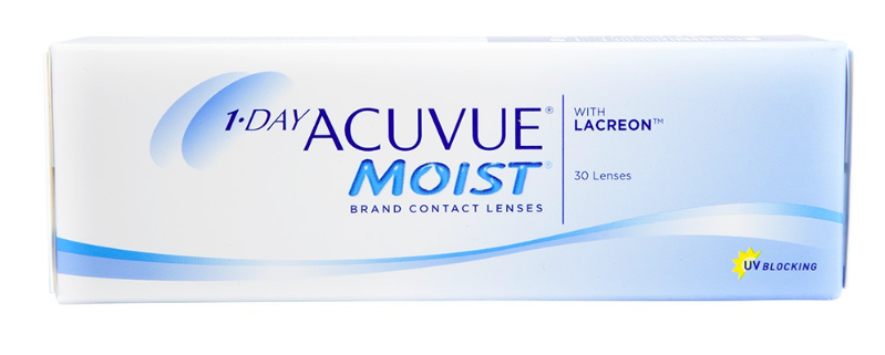 1 Day Acuvue Moist Contact Lenses 30-Pack - Lensbox™